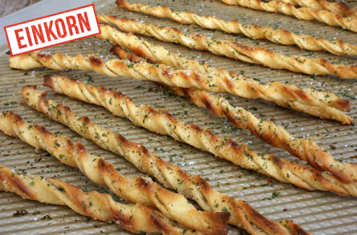 Einkorn garlic bread twists recipe video