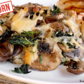 Lazy stuffed mushrooms with einkorn — a great side dish.