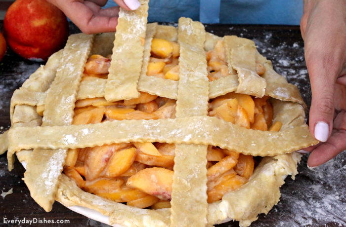 How to lattice a pie crust
