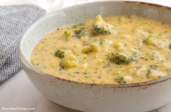 Broccoli cheese soup recipe