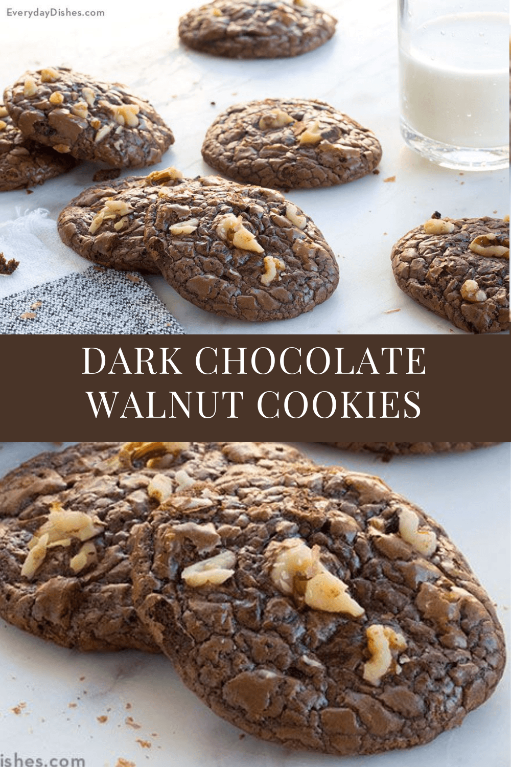 Dark Chocolate Walnut Cookies Recipe