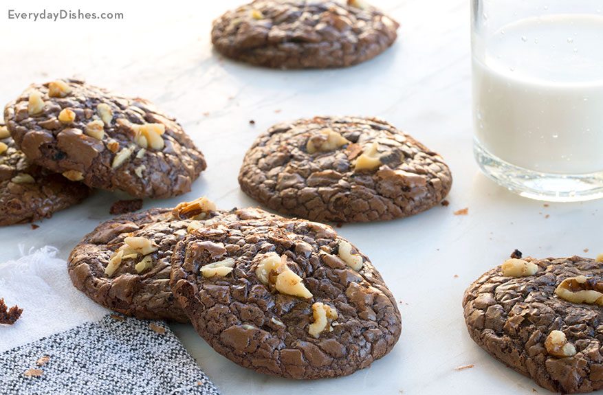 Dark Chocolate Walnut Cookies Recipe