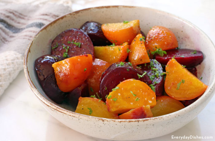 A bowl of perfect roasted beets.