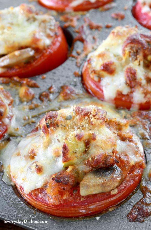 Pizza-stuffed tomatoes recipe