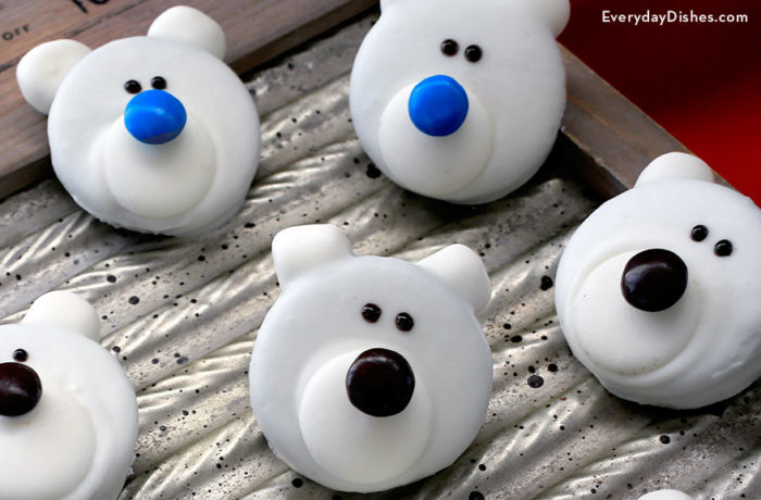 Polar bear cookies recipe for Christmas