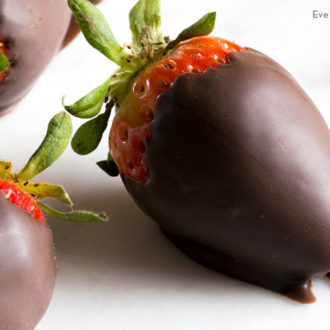 Chocolate-covered strawberries, ready to enjoy