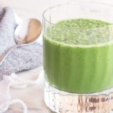 A cup of delicious matcha green tea smoothie