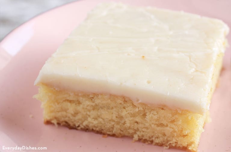 Vanilla Texas Sheet Cake Recipe with Brown Butter Icing