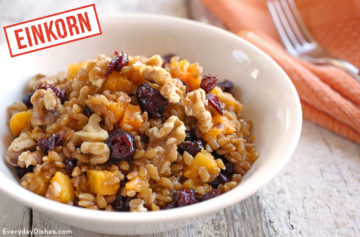 Einkorn Wheat Berry Winter Breakfast Bowl