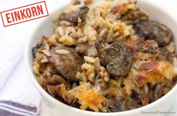 Einkorn hamburger wild rice casserole recipe