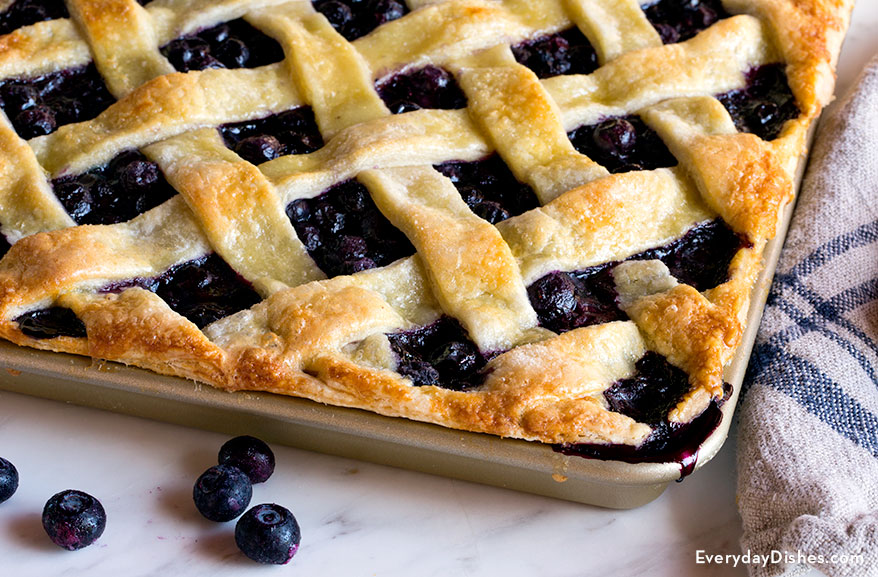 Blueberry slab pie with lattice crust recipe