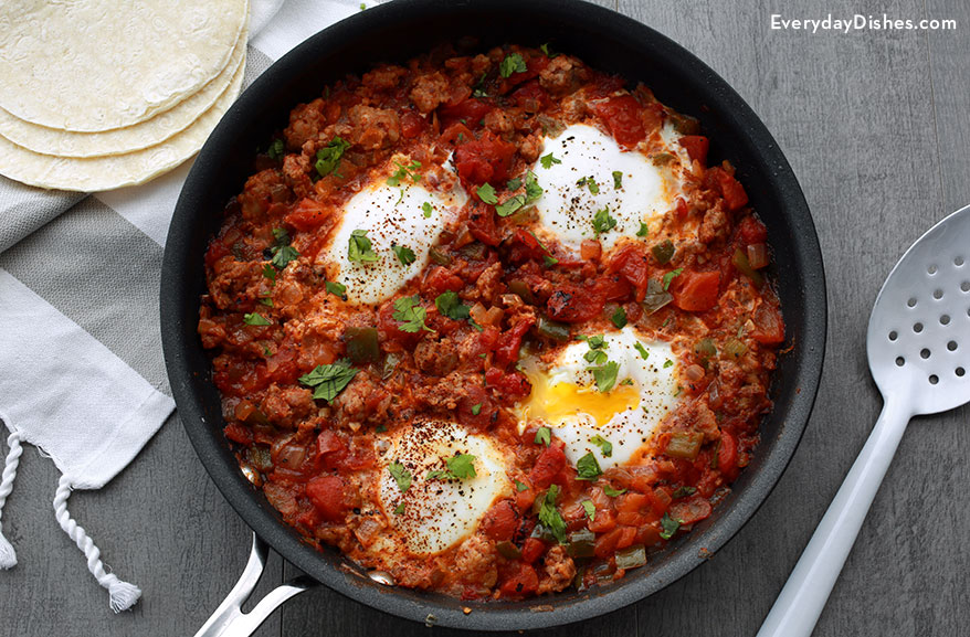 Hearty Mexican Egg Skillet Recipe with Sausage