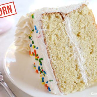 A slice of a delicious einkorn birthday cake