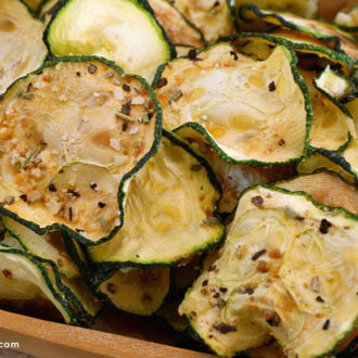 Some homemade parmesan zucchini chips.