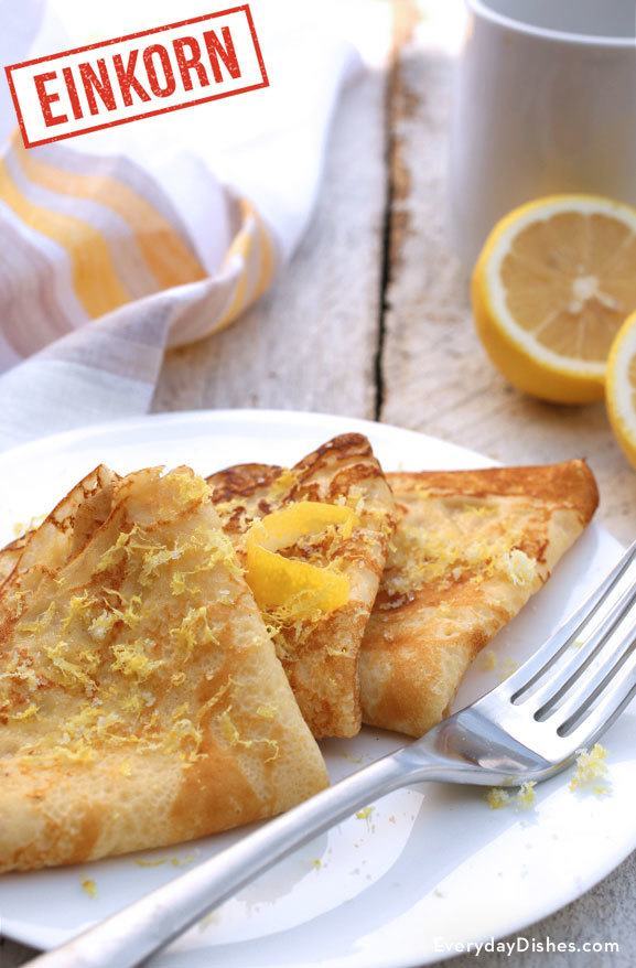 Einkorn lemon crepes recipe