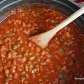 Rich and tangy homemade BBQ baked beans with bacon
