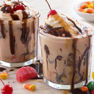 Two Monster Candy Milkshakes ready to chill and thrill