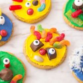 Cute and imaginative monster cookies that are ready to share on Halloween night