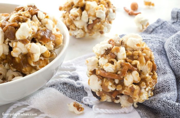 Salted Caramel Popcorn Balls Recipe