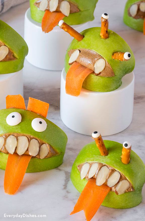 Monster Apple Slices for Halloween 