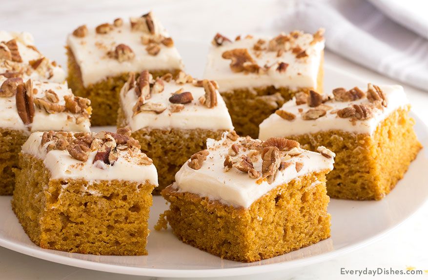 Easy Pumpkin Bars Recipe with Cream Cheese Frosting