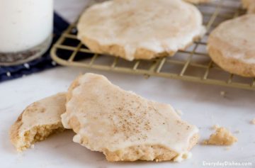 Glazed Eggnog Cookies