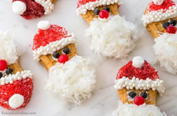 Easy No-Bake Santa Cookies