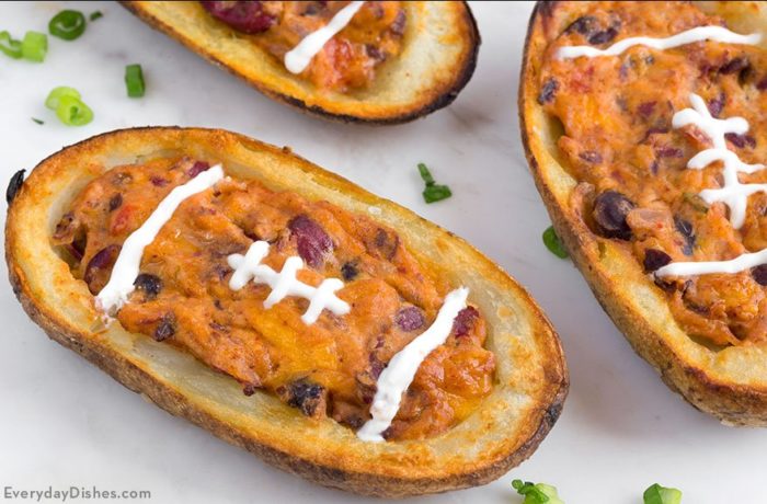 Football potato skins recipe