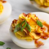 A delicious BBQ deviled egg