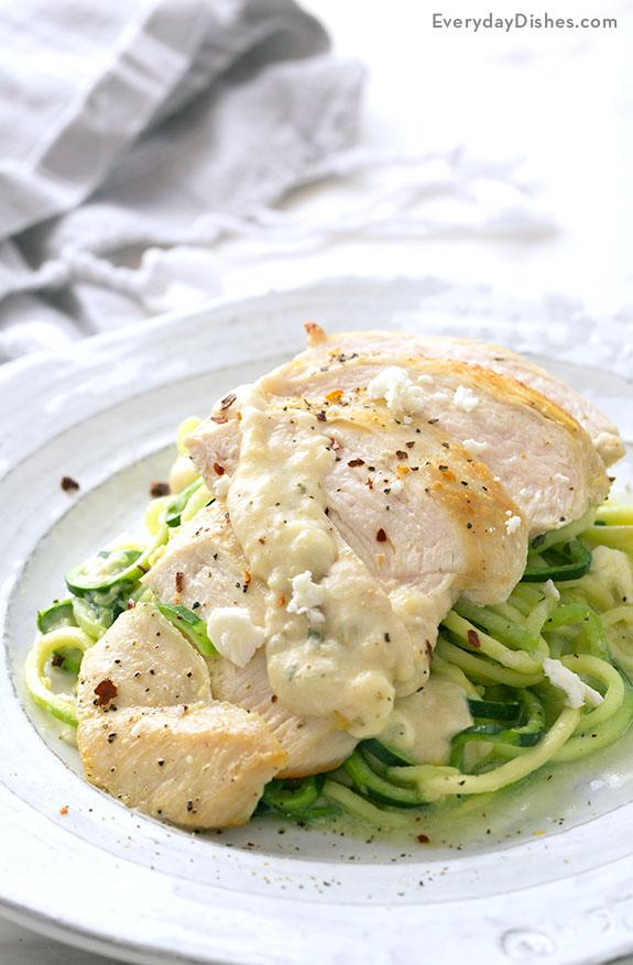 Feta Chicken and Zoodles Recipe