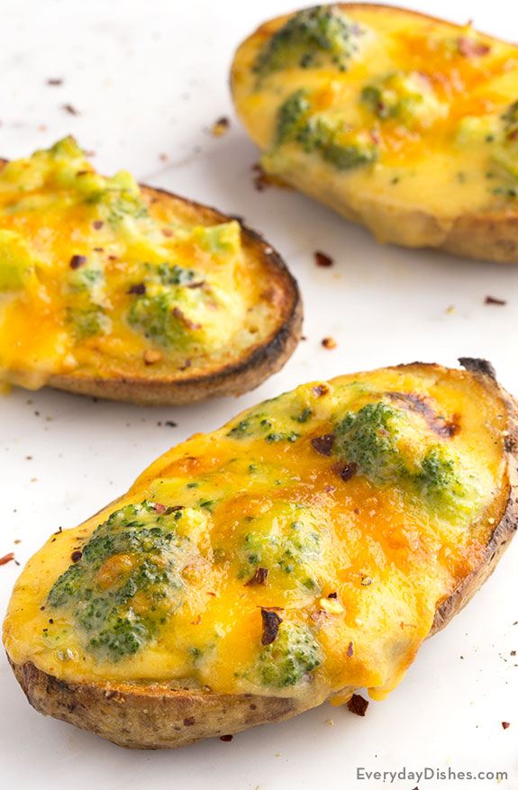 Broccoli Cheese Potato Skins Recipe