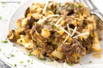 Low-Carb Cauliflower Hamburger Casserole