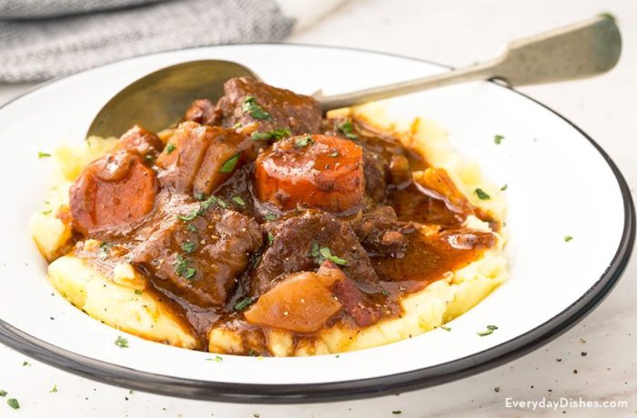 Guinness Beef Stew with Mashed Potatoes Recipe