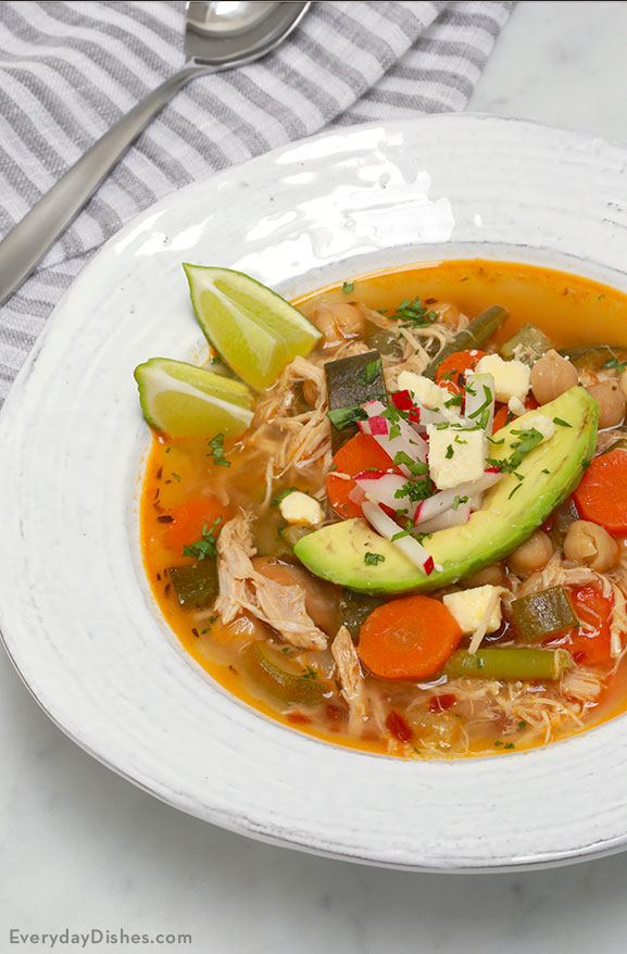 Low Carb Chipotle Chicken and Vegetable Soup Recipe