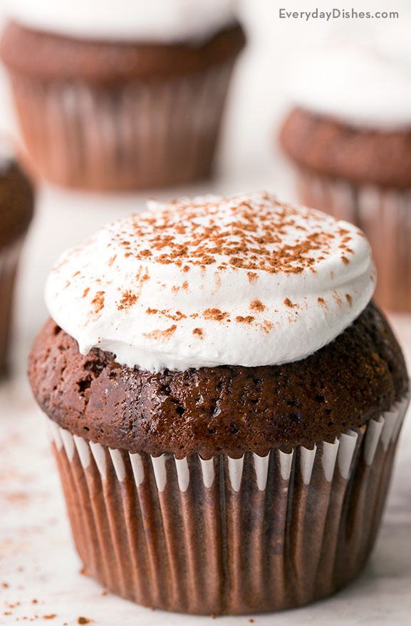 Chocolate Einkorn Cupcakes with Marshmallow Frosting Recipe