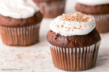 Chocolate Einkorn Cupcakes with Marshmallow Frosting Recipe