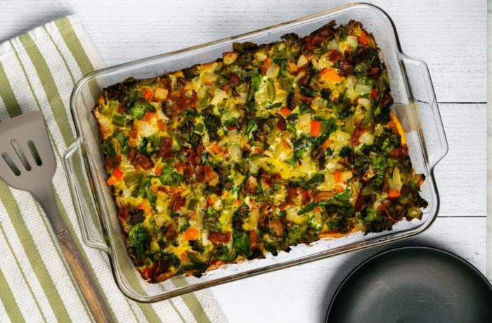 A dish of a Whole 30 breakfast that can be made ahead