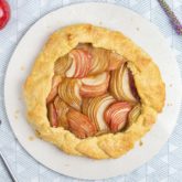 A delicious, vegan apple pear galette dessert