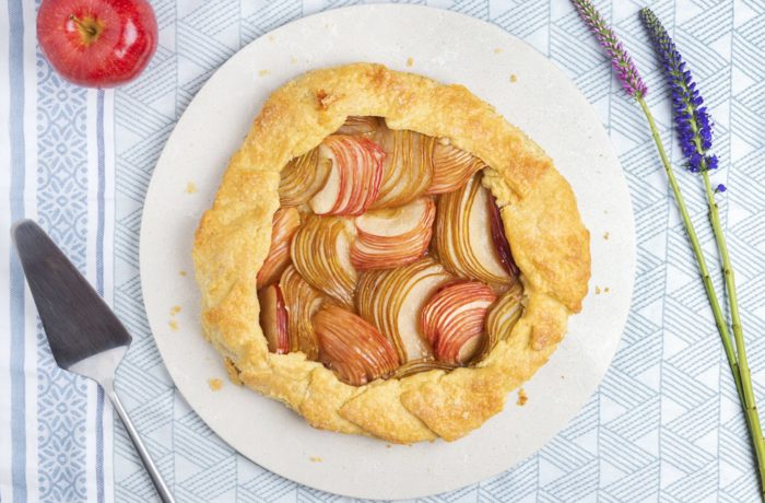 A delicious, vegan apple pear galette dessert