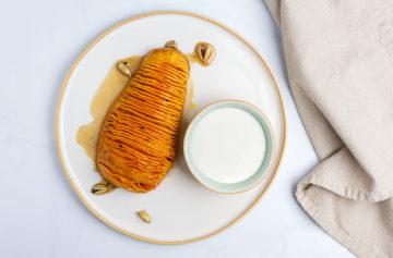 Hasselback Butternut Squash Vegan Recipes Healthy Side Dishes