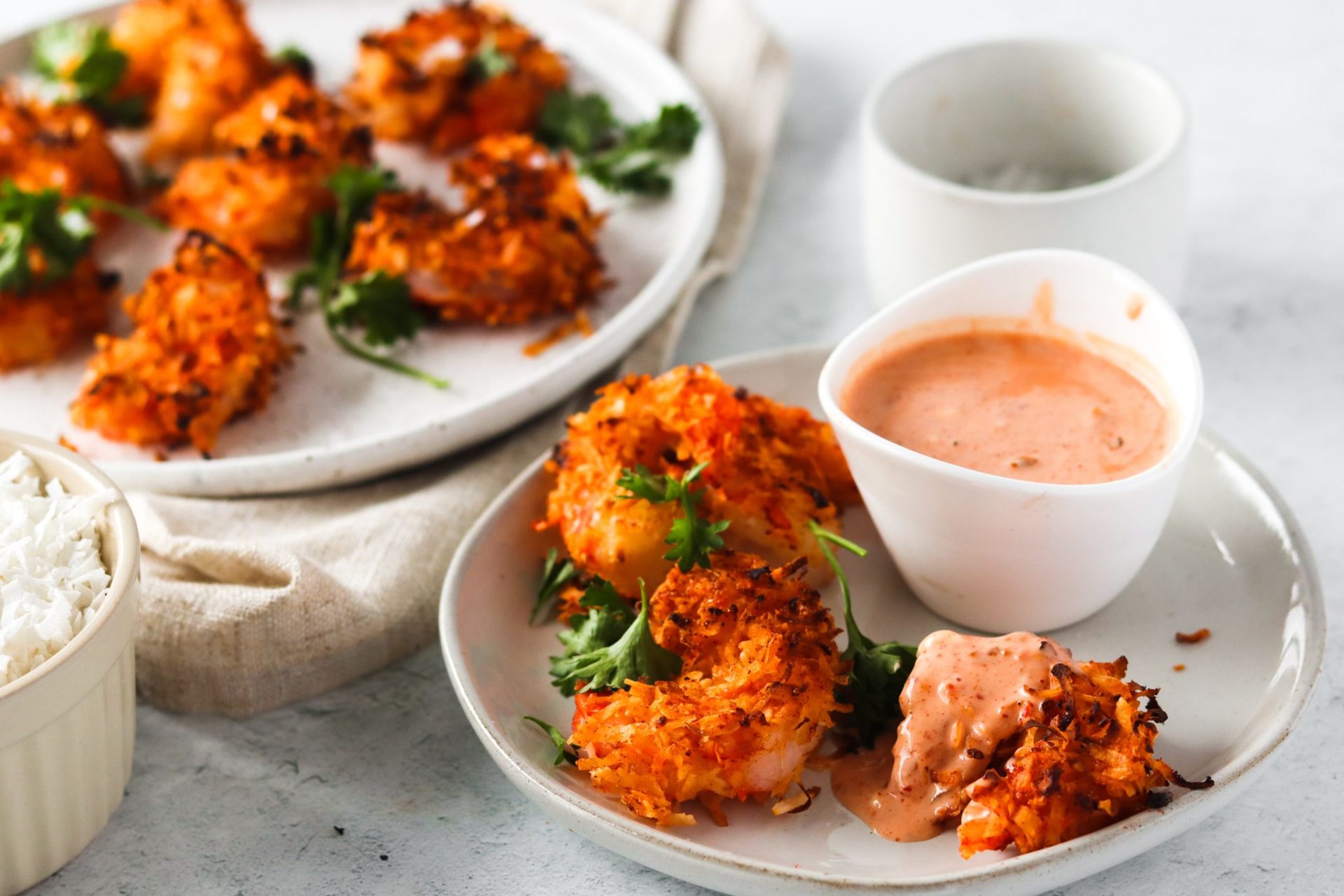 coconut shrimp in the air fryer whole 30 approved with whole 30 compliant dressing