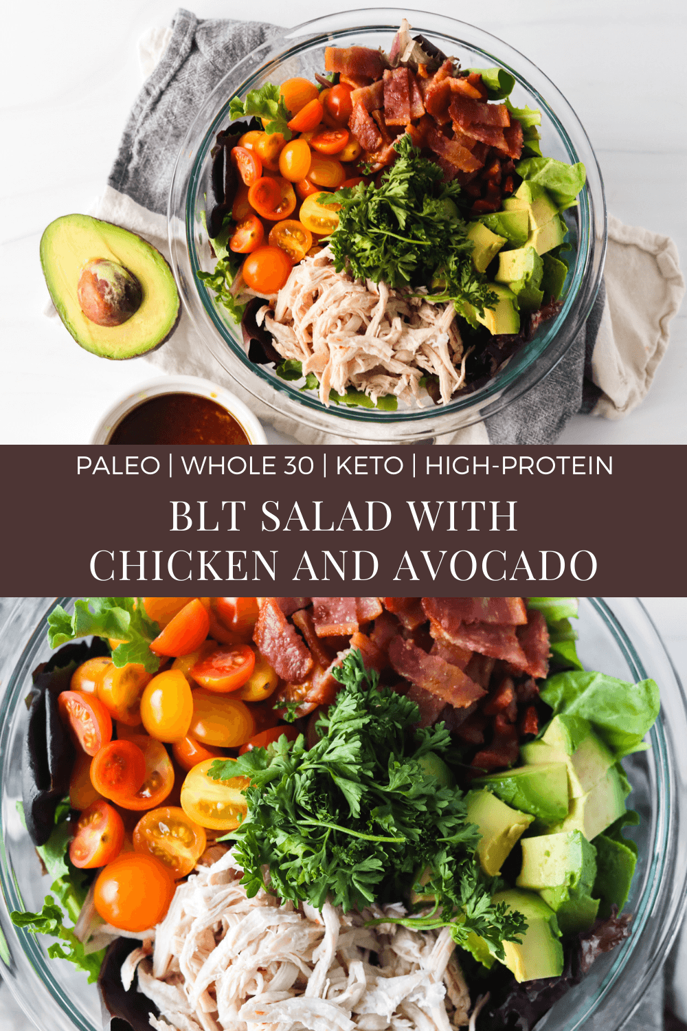 BLT salad recipe with chicken and avocado