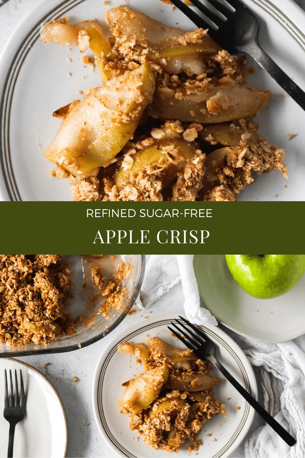 Refined Sugar Free Apple Crisp with Oats Recipe