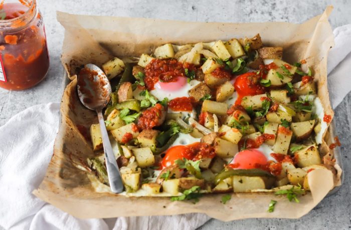 A pan of delicious Whole 30 breakfast, the perfect way to start the day.