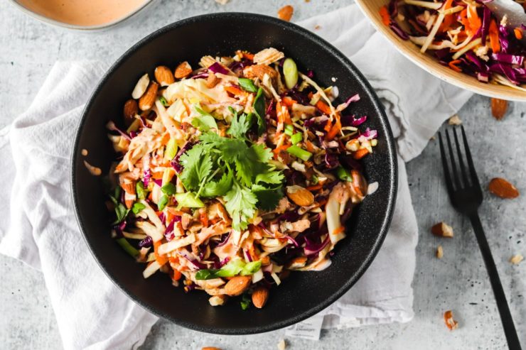 A bowl of Asian crunch salad, a paleo recipe