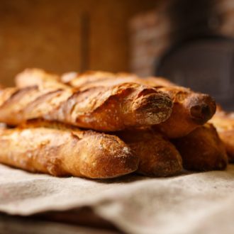 Loaves of delicious, homemade artisan bread