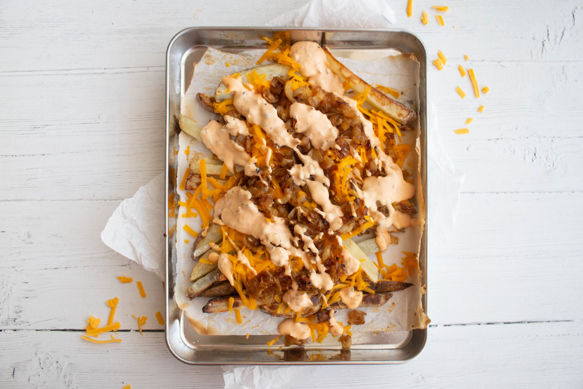 A delightful vegan copycat version of In N Out's animal style fries