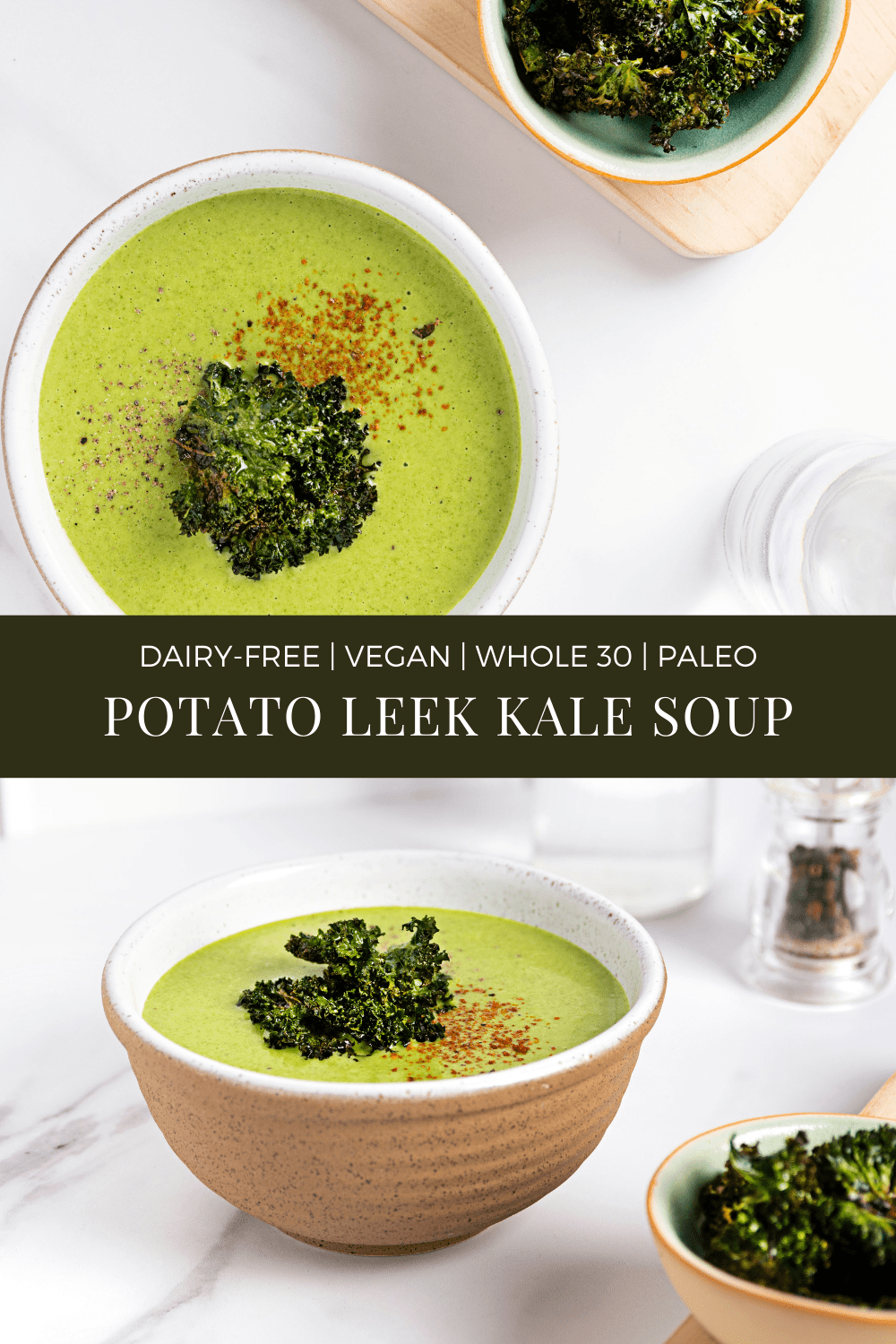 Potato Leek Kale Soup Vegan Recipe