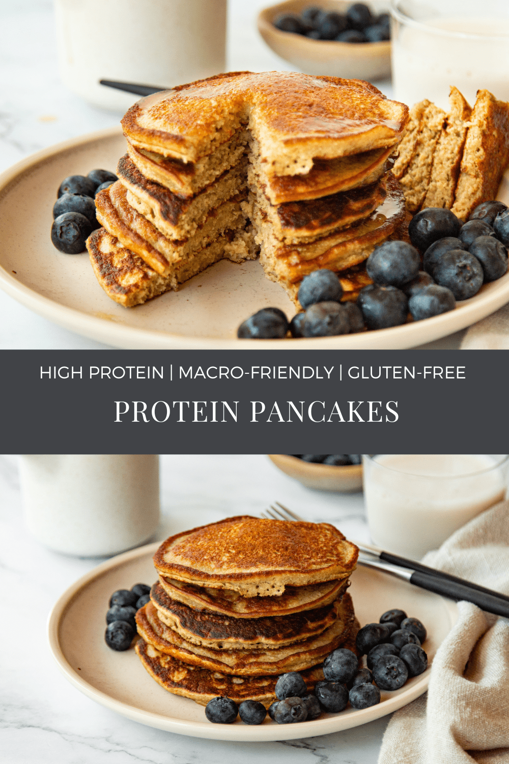 blender protein pancakes macro friendly breakfast recipes