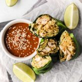 A homemade collard greens Thai chicken wrap with almond butter sauce. A high protein, low calorie lunch or dinner for weight loss.